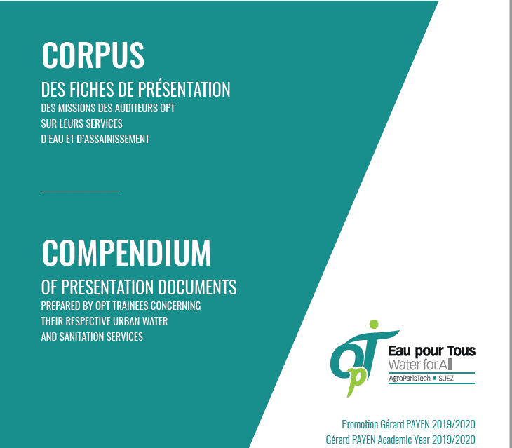 Compendium of presentation documents prepared by the  “Water for All”‘s trainees regarding their urban water and sanitation services
